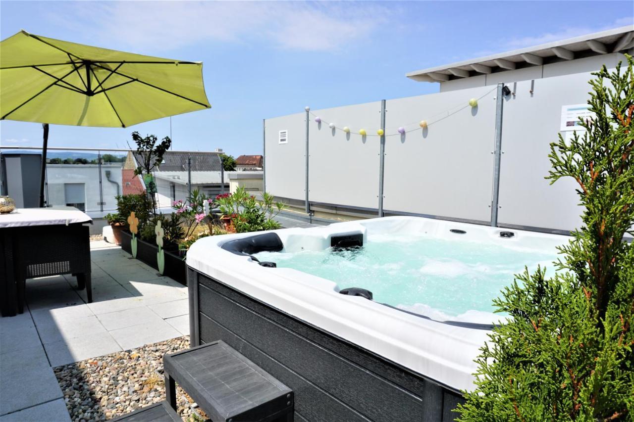 Panorama Penthouse Apartment Mit Klima Und Whirlpool Fuer Bis Zu 6 Personen Frankenthal  Eksteriør billede